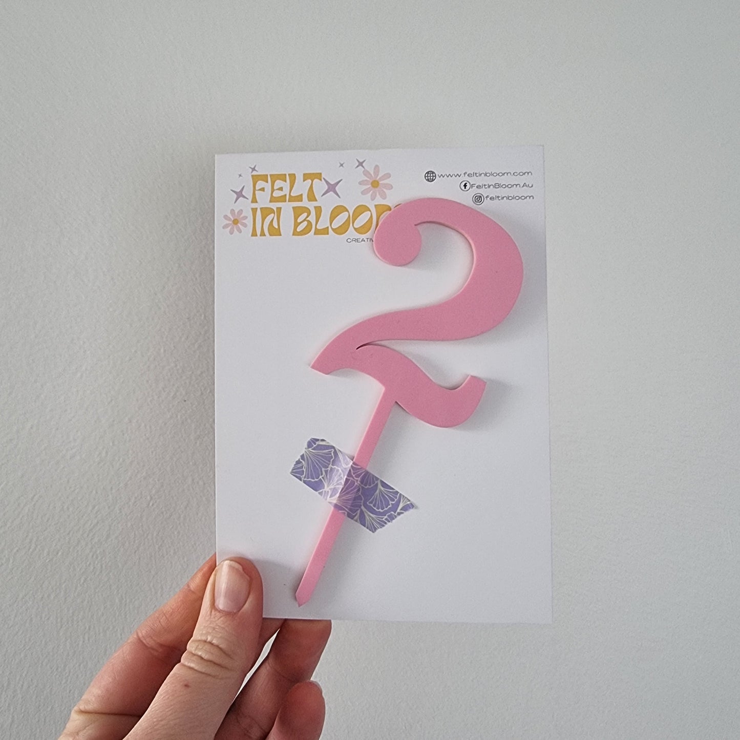 Number topper ~ Pink