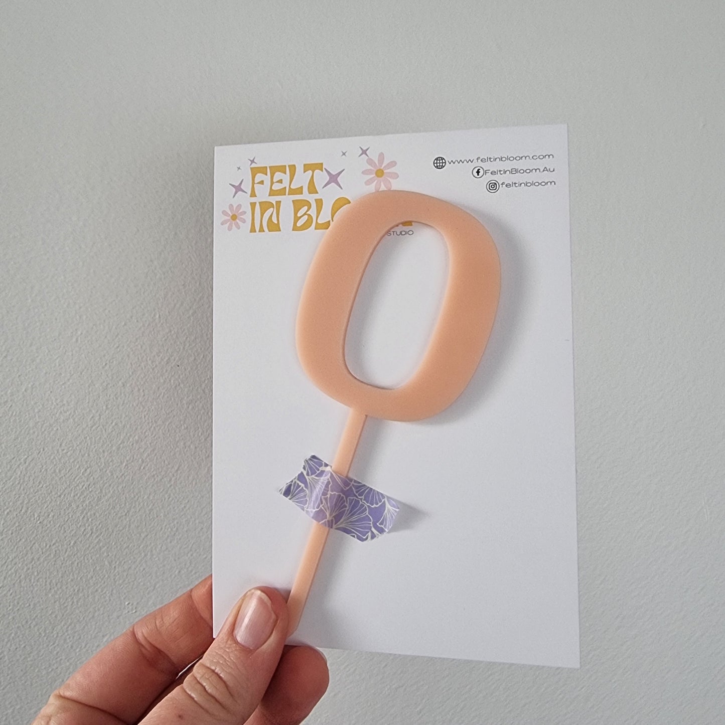 Number topper ~ Peach