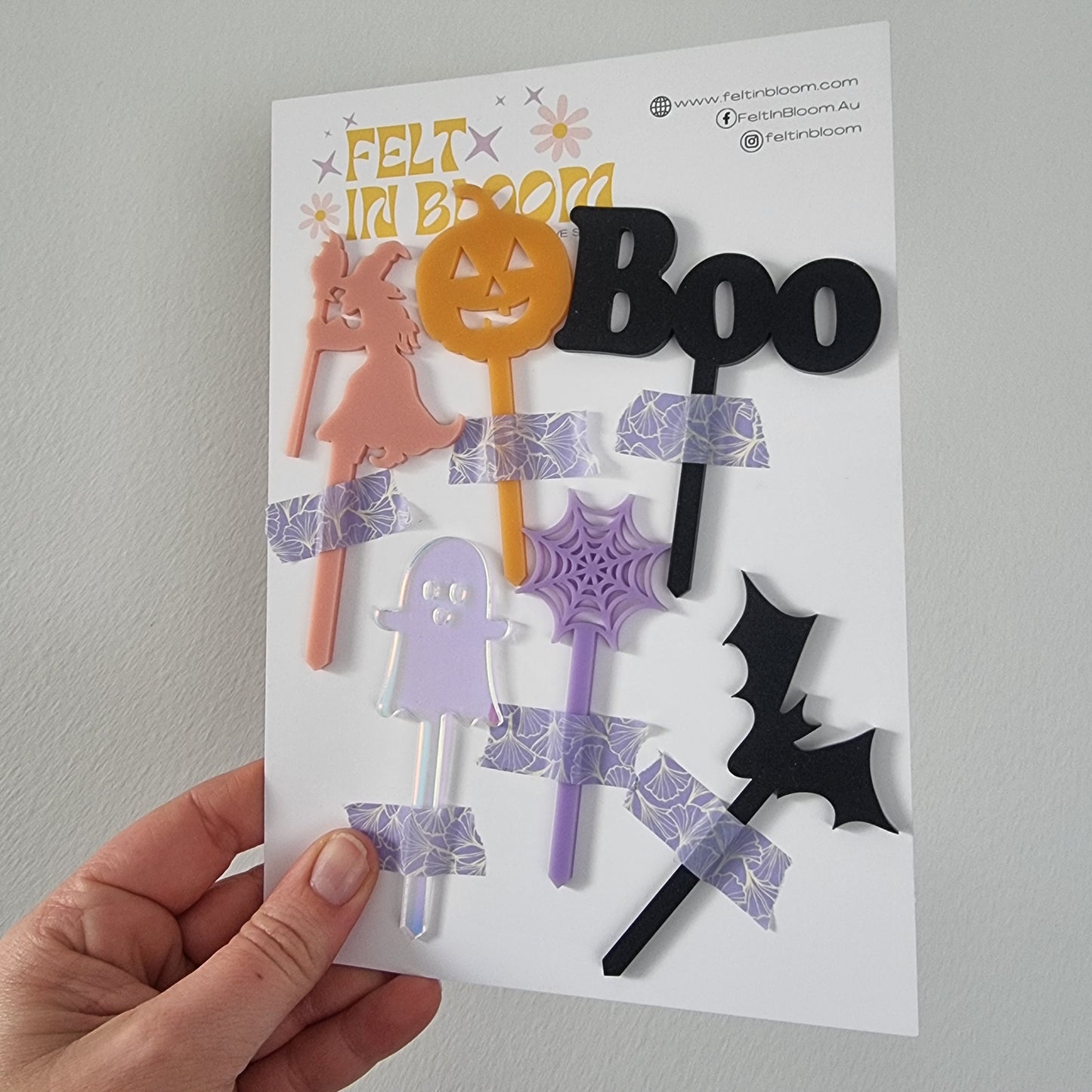 Halloween cake picks set of 6