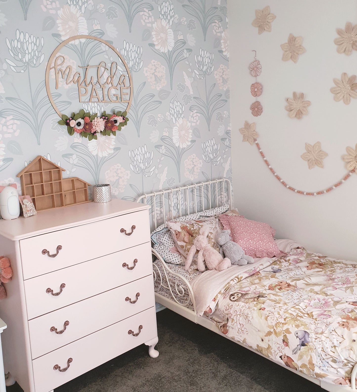 Wildflowers Felt Ball Garland