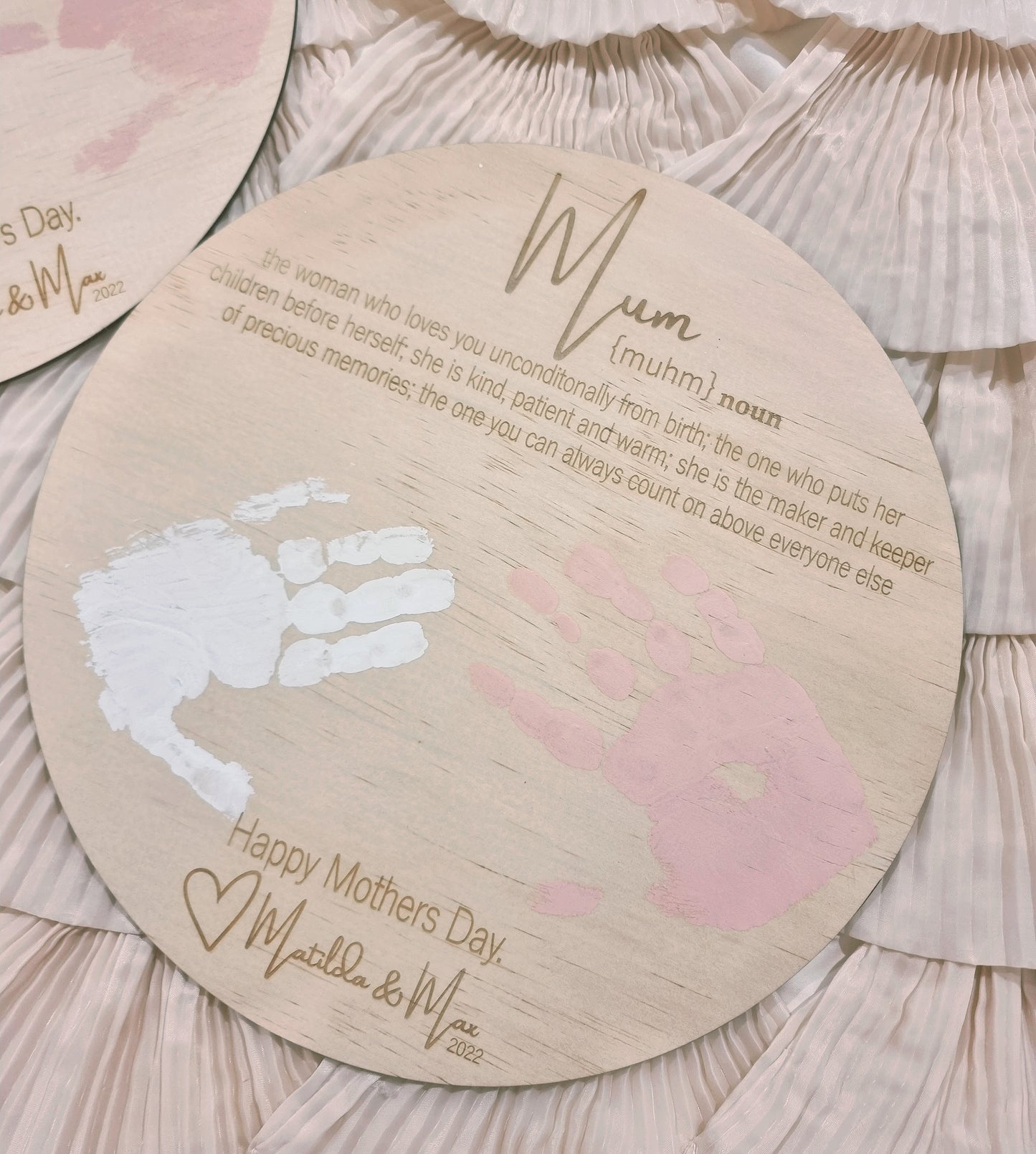Round Handprint Plaque