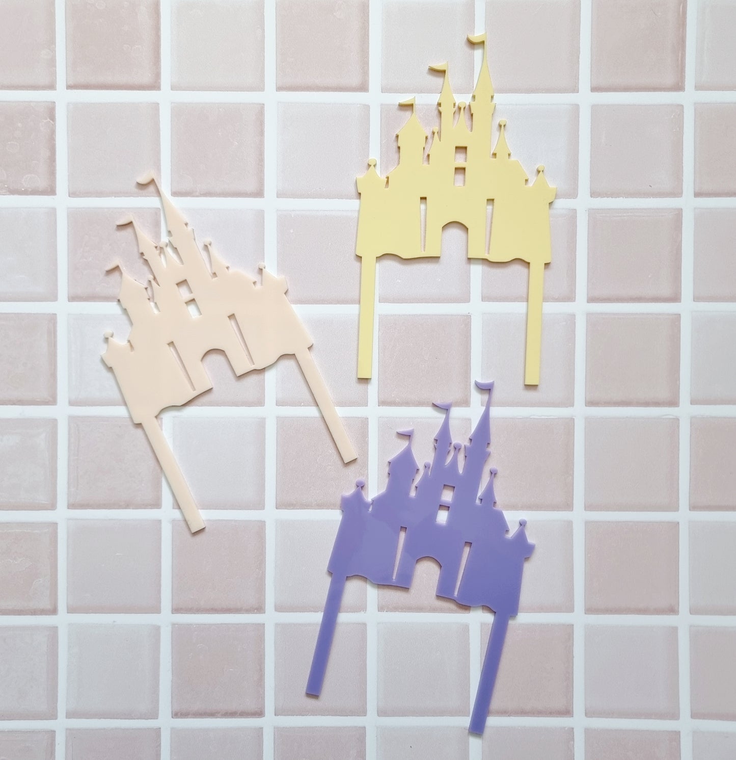Acrylic or Ply Castle Cake Topper