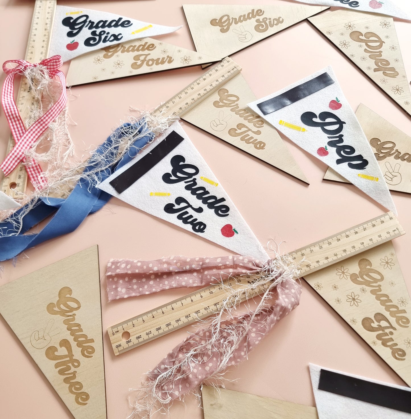 Interchangeable School Pennant Flags Ply or Felt
