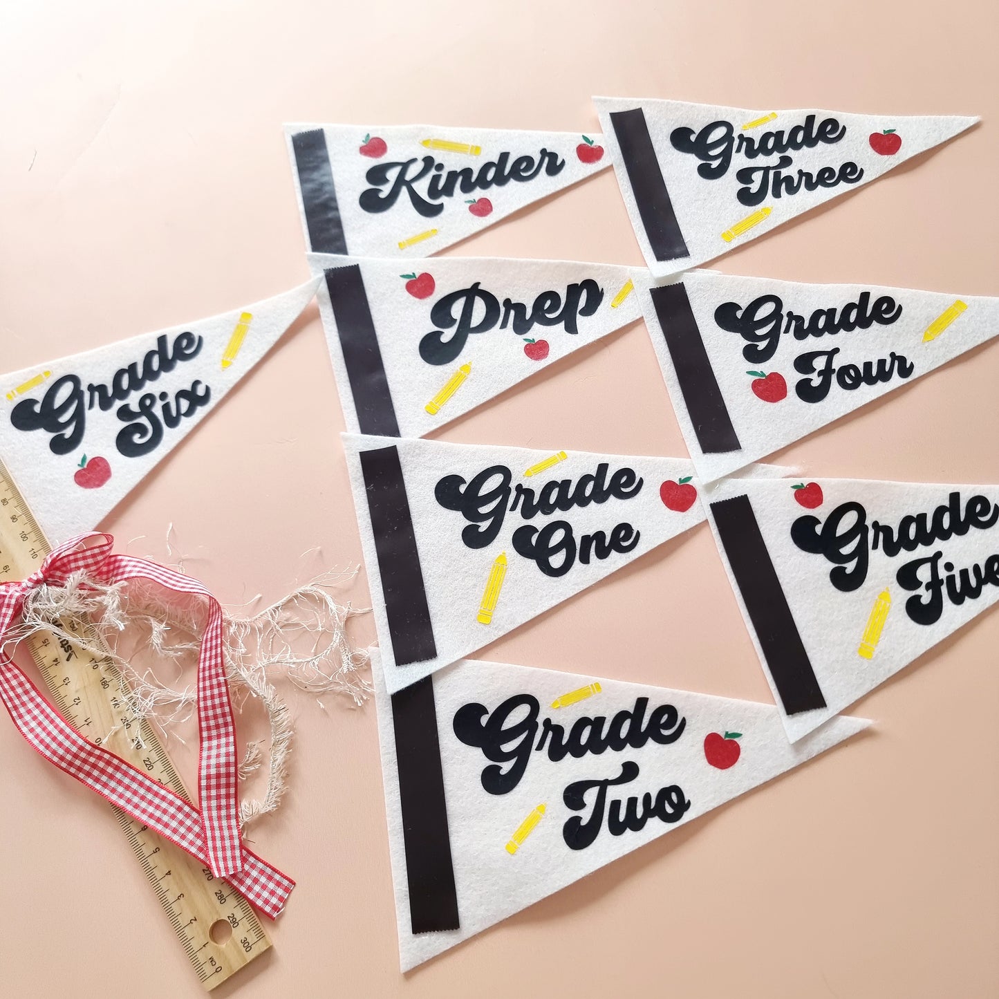 Interchangeable School Pennant Flags Ply or Felt