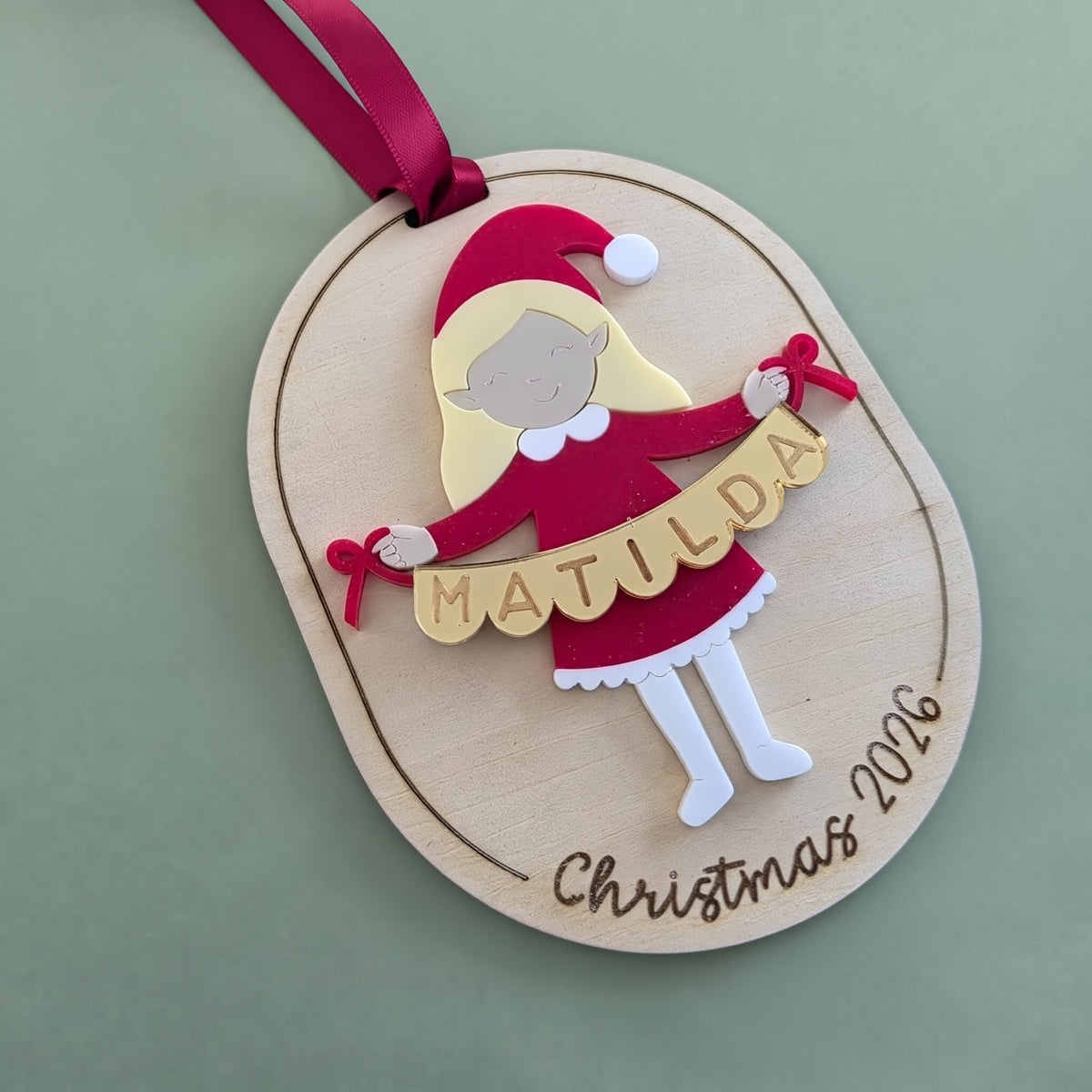 Christmas Tree Decoration ~ Elf Girl