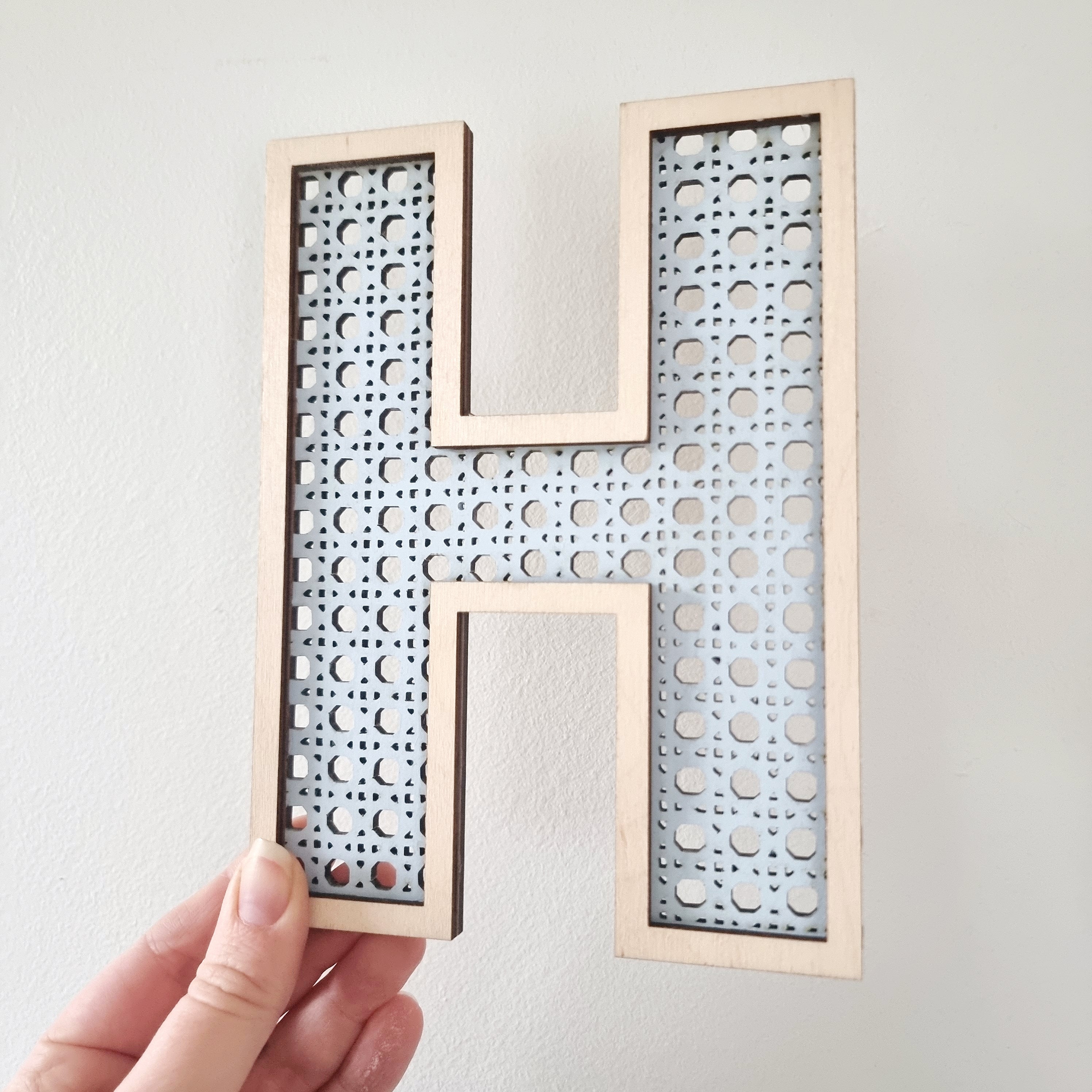 Custom 3d Rattan Lettering Rattan Look Ply Letters โ Felt In Bloom