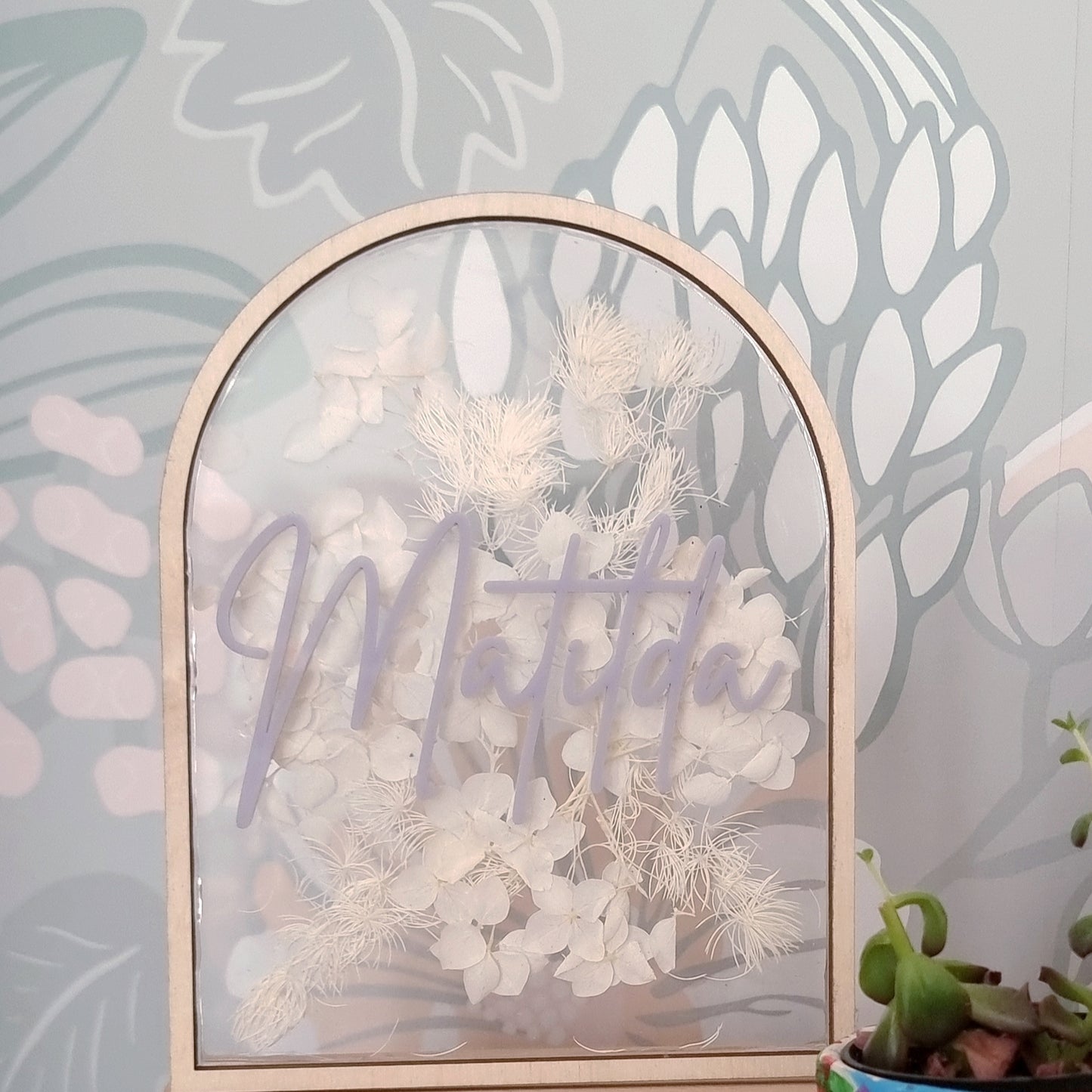 Personalised Preserved Floral arch (no light) PRE-ORDER