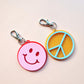 Happy Face Keyring/Bag Tag