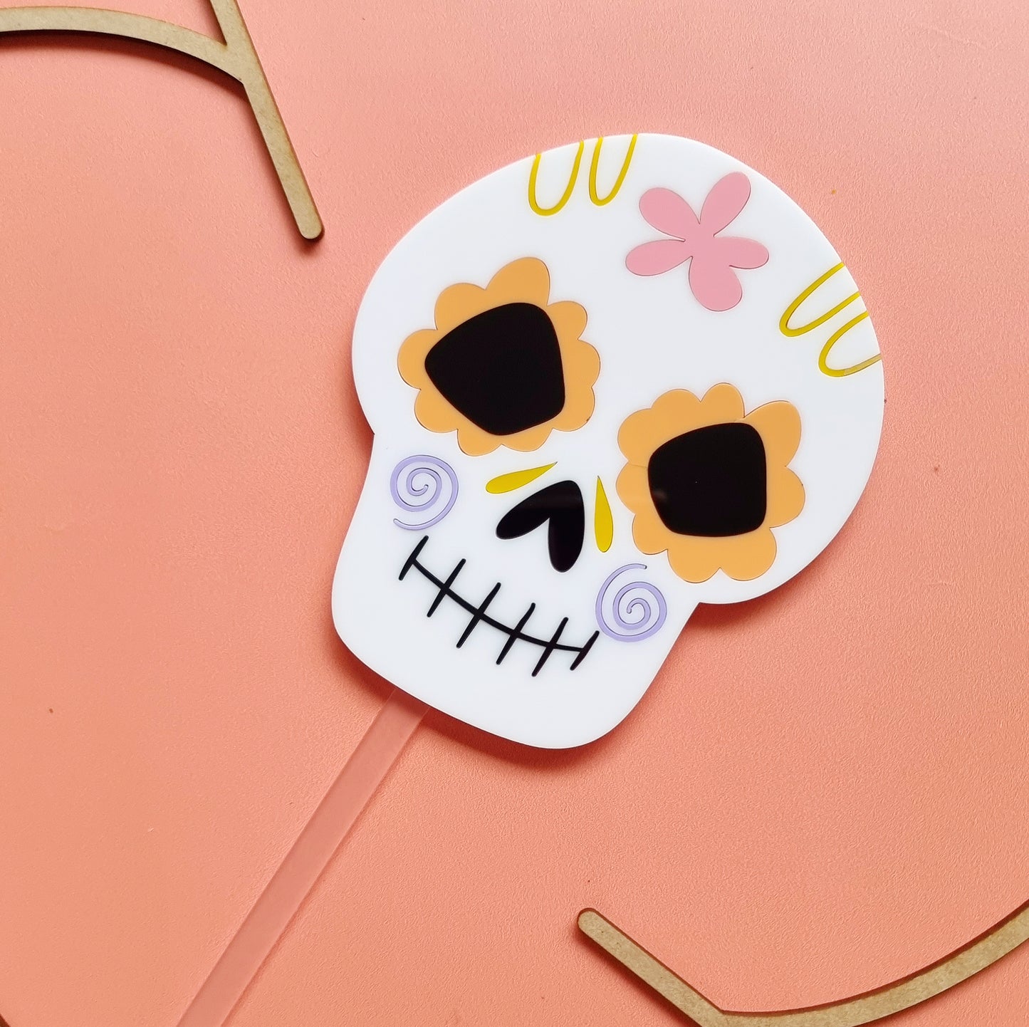 Day of the Dead Cute Skull Topper