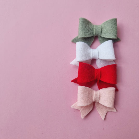 Christmas Bow Pack of 4 Colours
