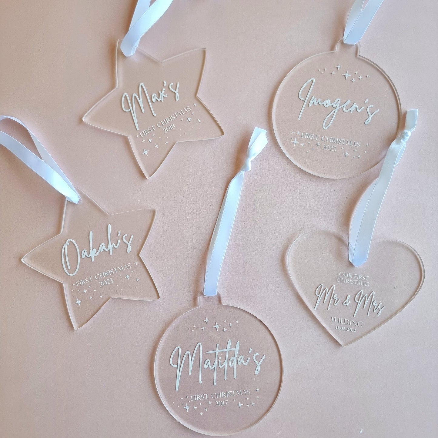 Christmas Tree Decoration ~ First Christmas as Mr & Mrs