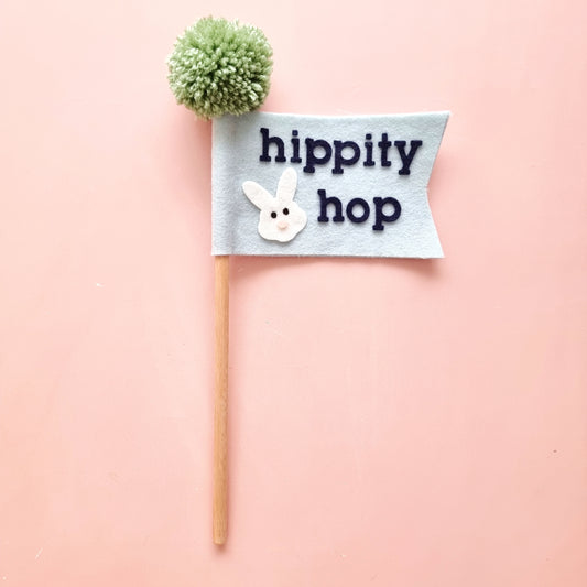 Easter Flag Wand ~ Hippity Hop