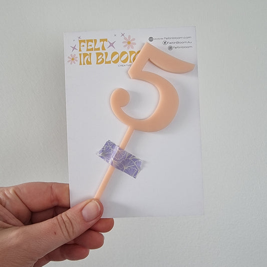Number topper ~ Peach