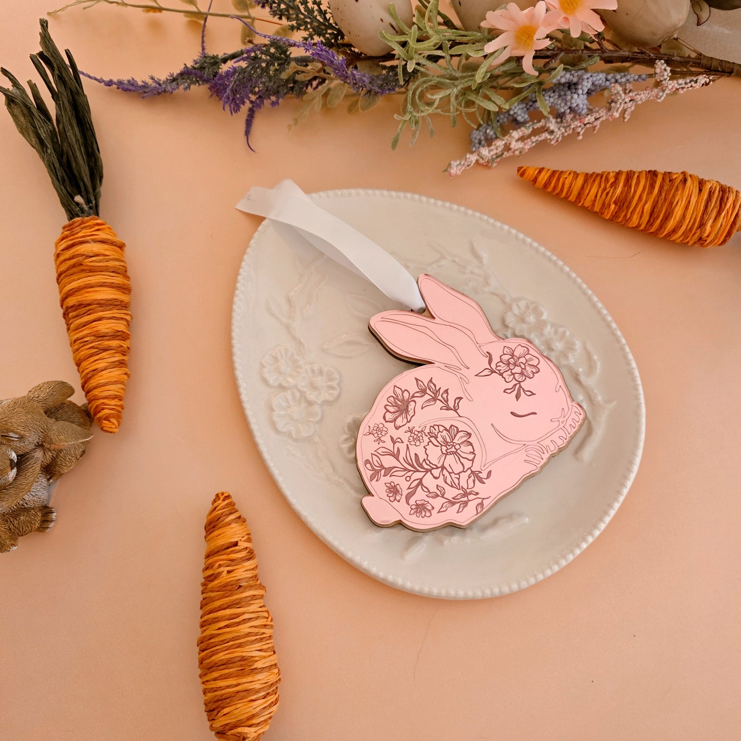 Floral Bunny Tag