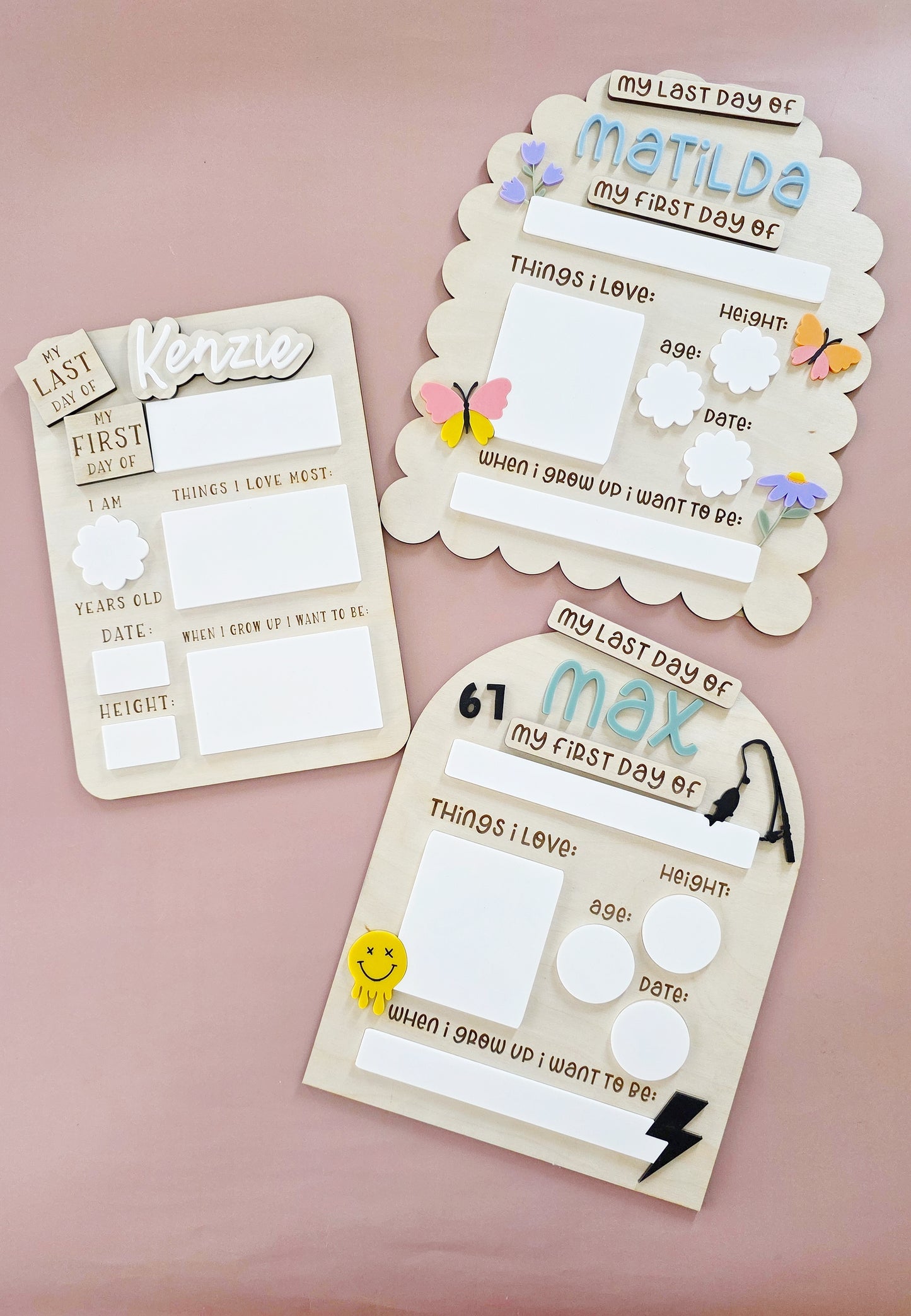 Personalised Scallop Arch First/Last Day of school board