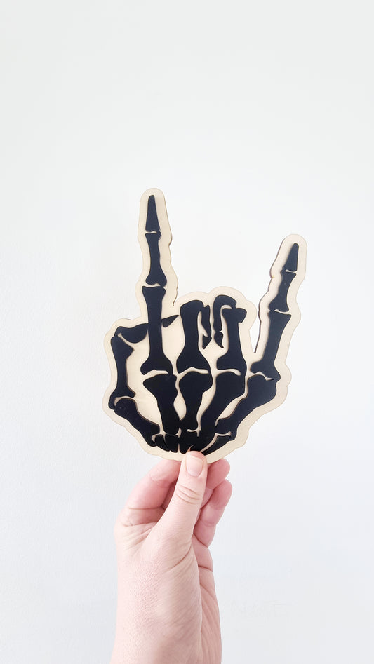 Skeleton Rock and roll hand