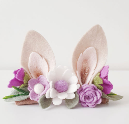 Mini Daisy Blossom Bunny Ears ~ Purple