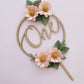 Daisy Script Number Cake Topper ~ Pink
