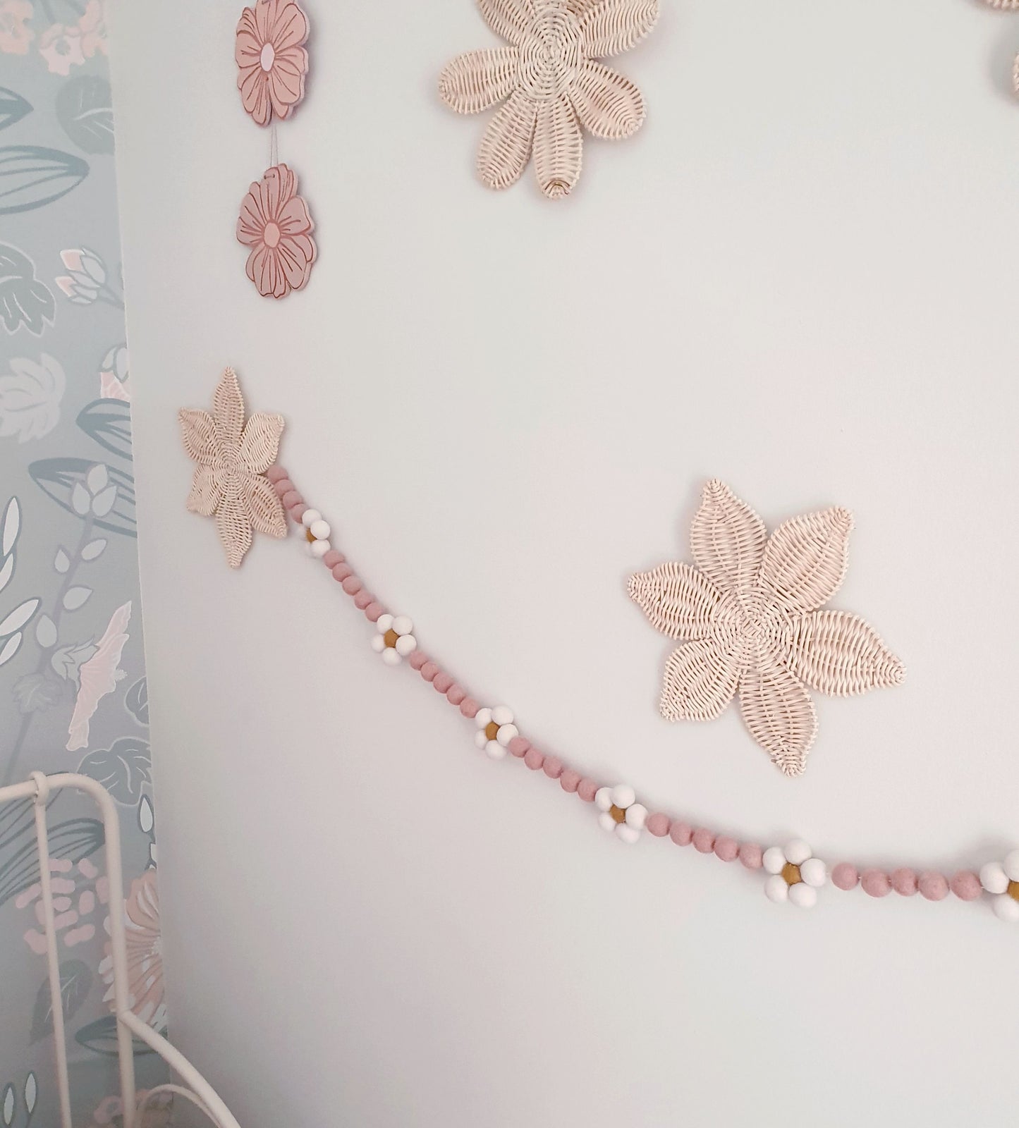 Daisy Chain Felt Ball Garland