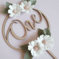 Daisy Script Number Cake Topper ~ White
