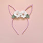 Fuzzy Velvet Daisy Bunny Ears ~ 2 Colours