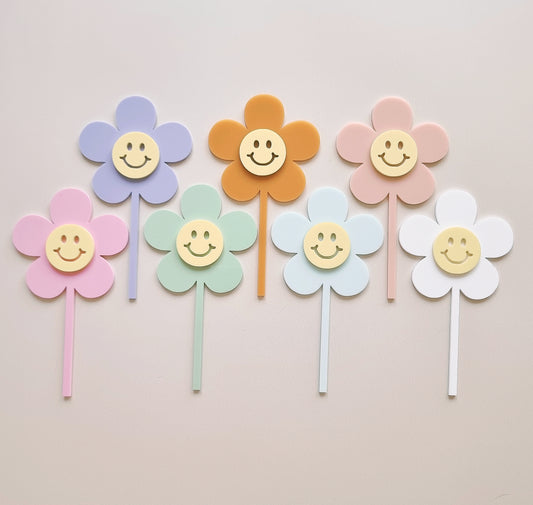 Acrylic 'Have A Nice Daisy' Cake Toppers/Plant Stakes