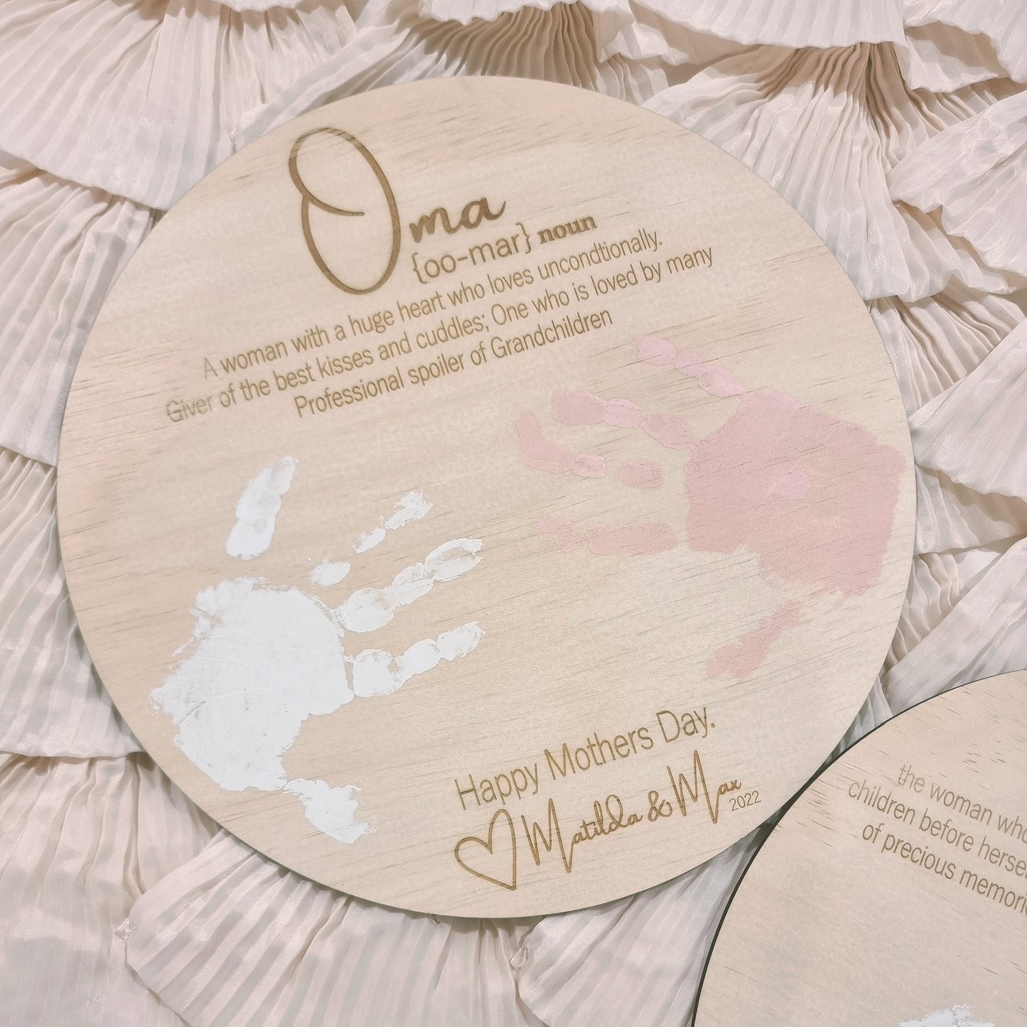 Round Handprint Plaque