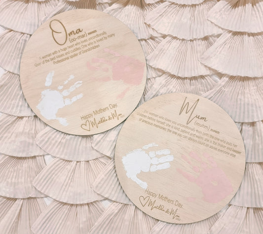 Round Handprint Plaque