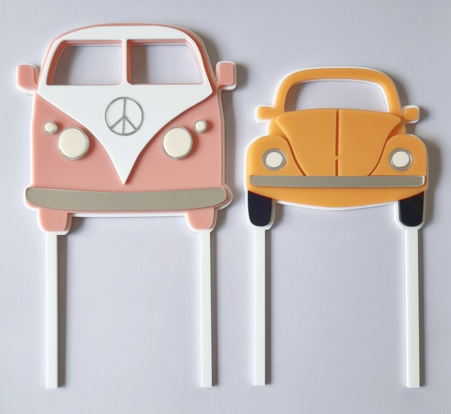 Acrylic 3d Kombi Van Cake Topper