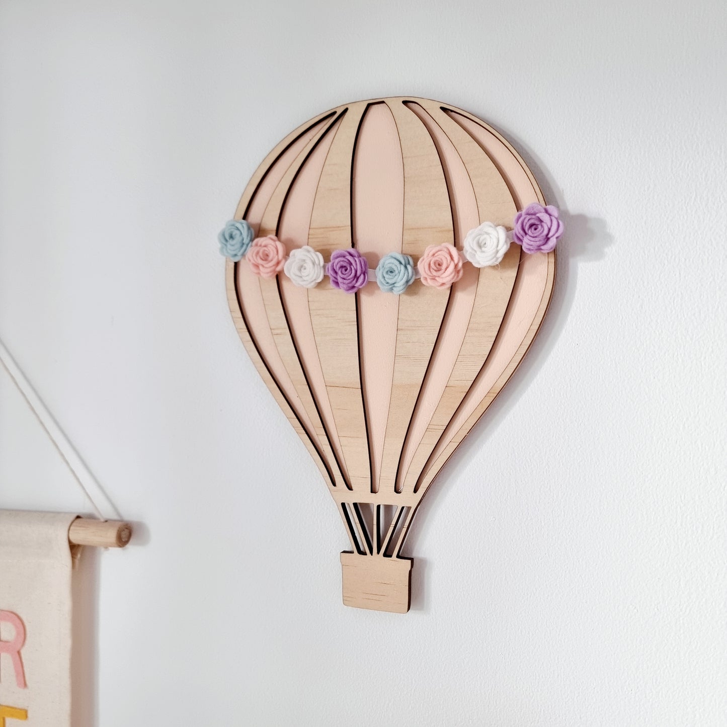 Felt Floral Hot Hot Air Baloon