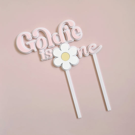 Personailsed 2 layer Acrylic Topper with or without Daisy