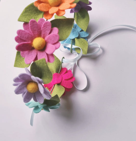 Rainbow Daisy Chain  Flower Crown