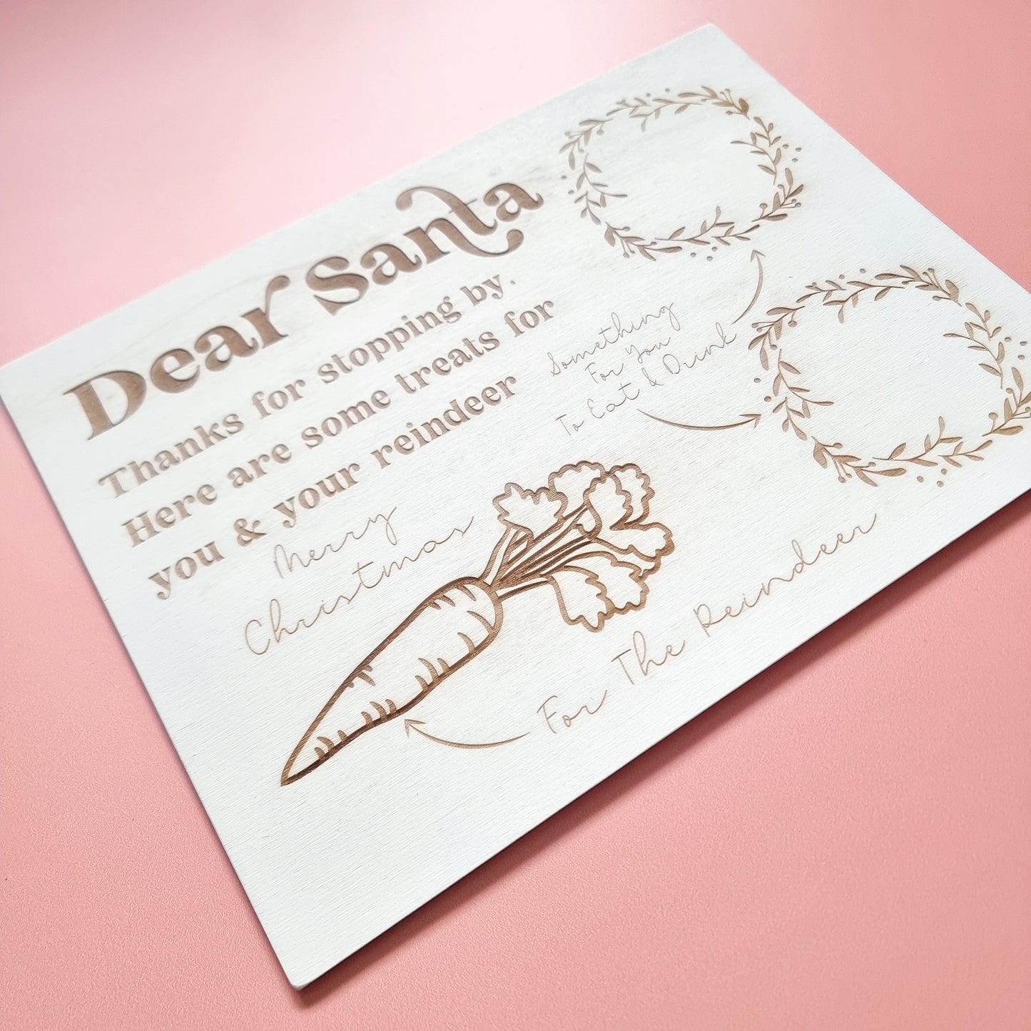 Scalloped Luxe Personalised/Non-Personalised Santa Board