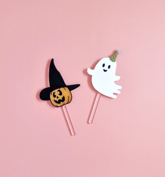 Party Ghost or Pumpkin Witch Cake Topper