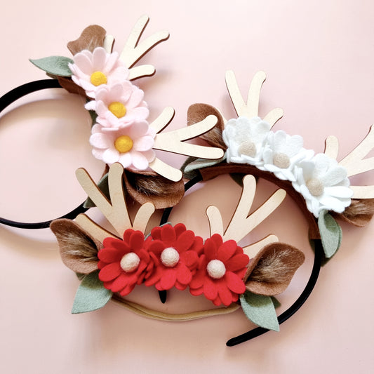 Daisy Reindeer Christmas Crown