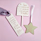 Engraved Teacher Star Gift Tag