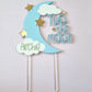 Personalised Acrylic Two The Moon Cake topper with or without Rocket add on.