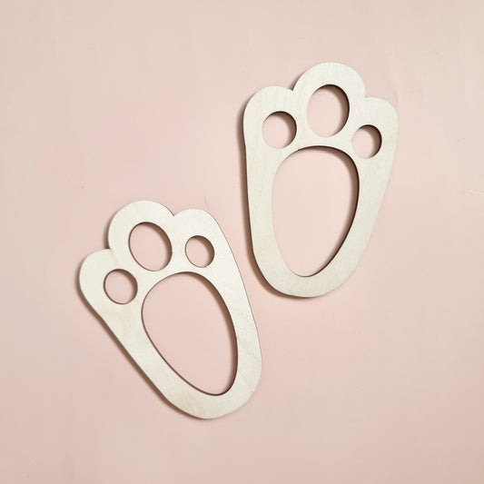 Easter bunny footprint stencil
