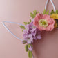 Spring Poppy Blossom Metal Headband Bunny Ears