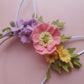 Spring Poppy Blossom Metal Headband Bunny Ears