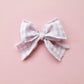 Frayed Edge Gingham Bow ~ Lilac