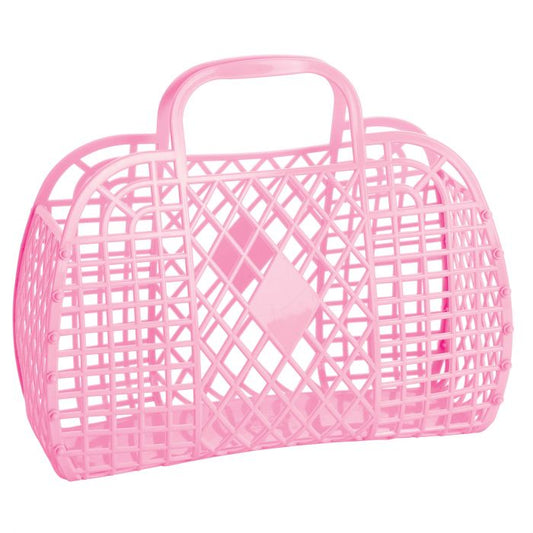 Retro Basket Large ~ Bubblegum Pink