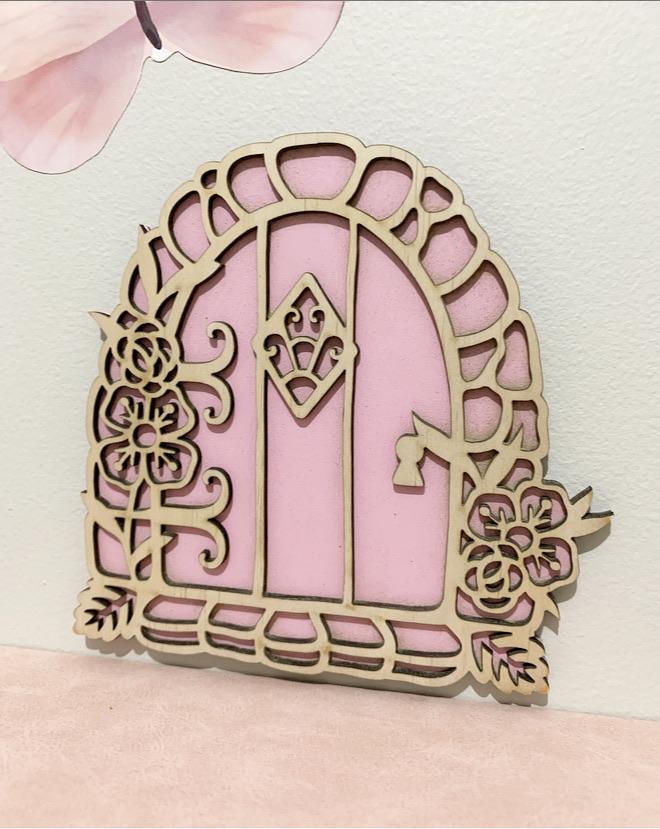 Wooden Fairy Door Wall Decor