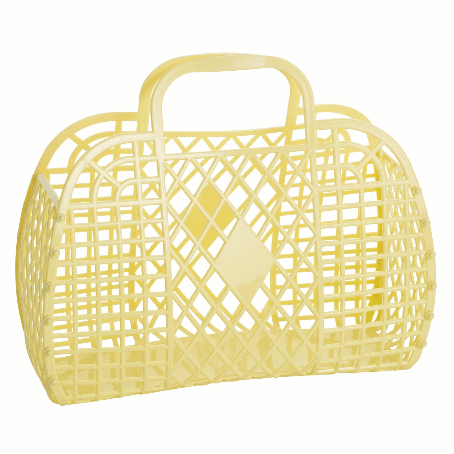 Retro Basket Large ~ Yellow