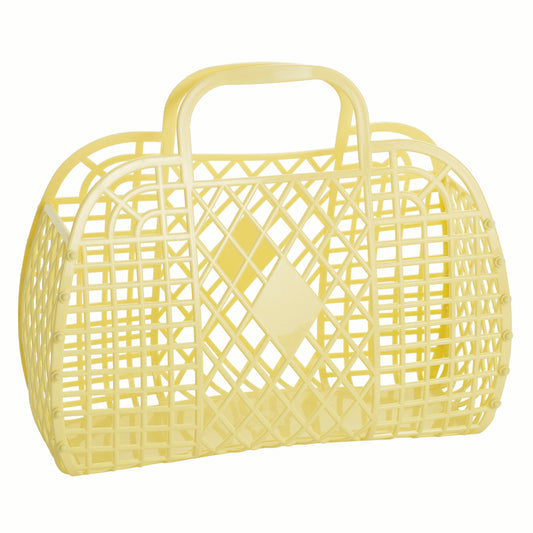 Retro Basket Large ~ Yellow