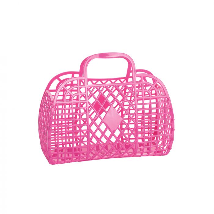 Retro Basket Small ~ Berry Pink
